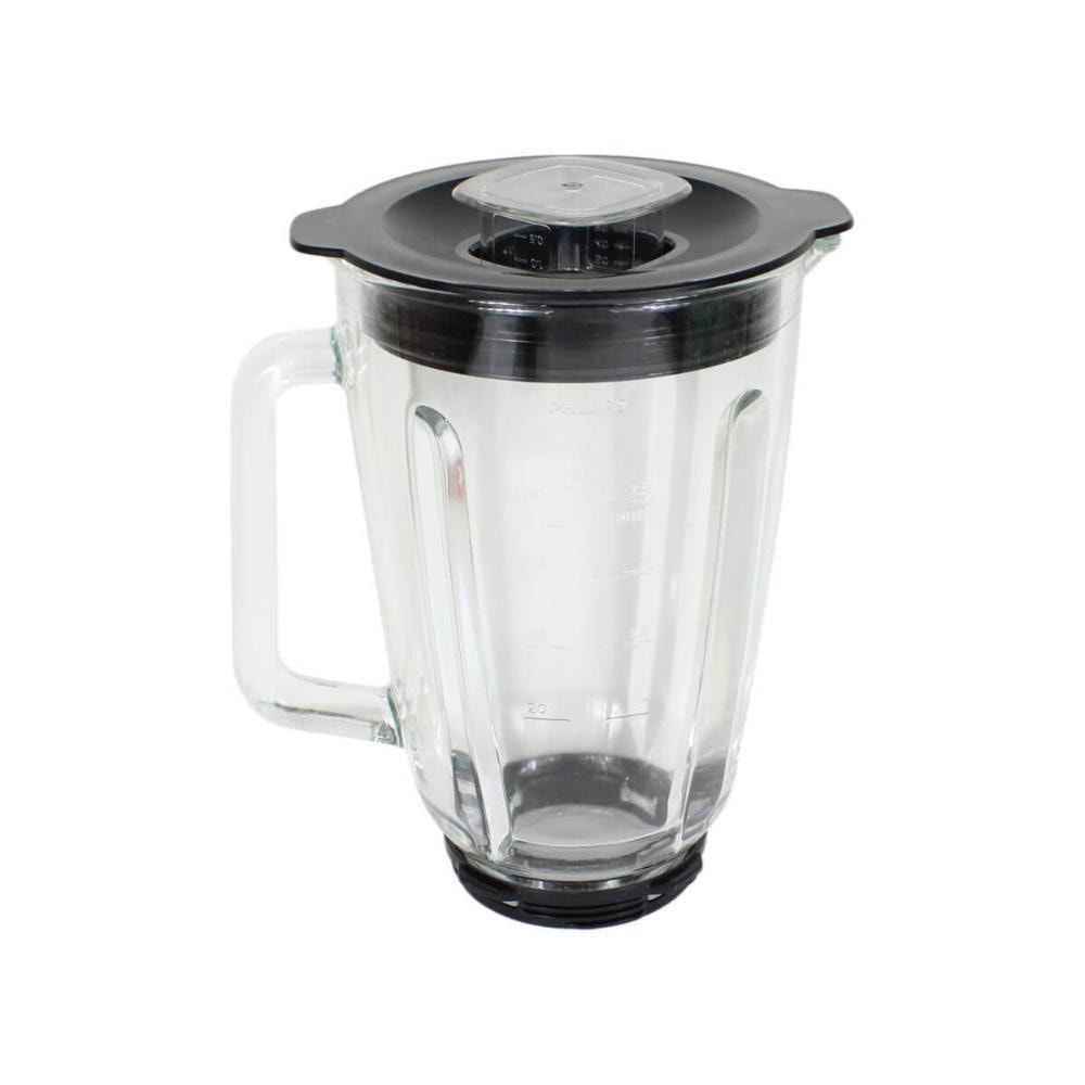 Imagem do Copo De Vidro C Tampas P Liquidificador Philips Walita Ri2240 Ri2242 E Ri2244 Original