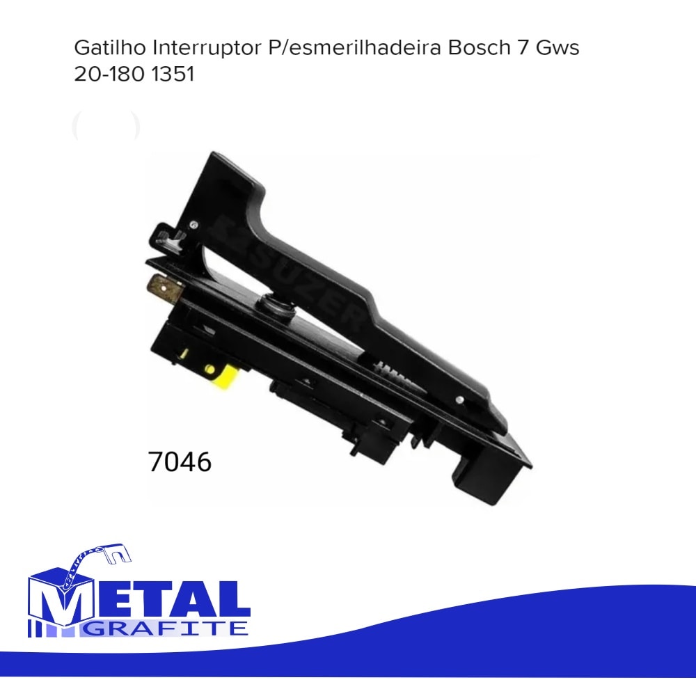 Imagem do Interruptor Gatilho Esmerilhadeira Bosch 7 E 9 Gws 20 180