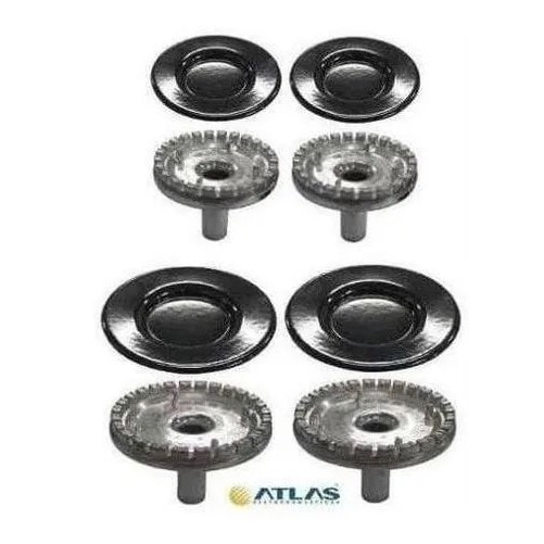 Imagem do Kit Espalhador Sorvete Fogao Atlas New Atenas Tropical Glass 4 Bocas