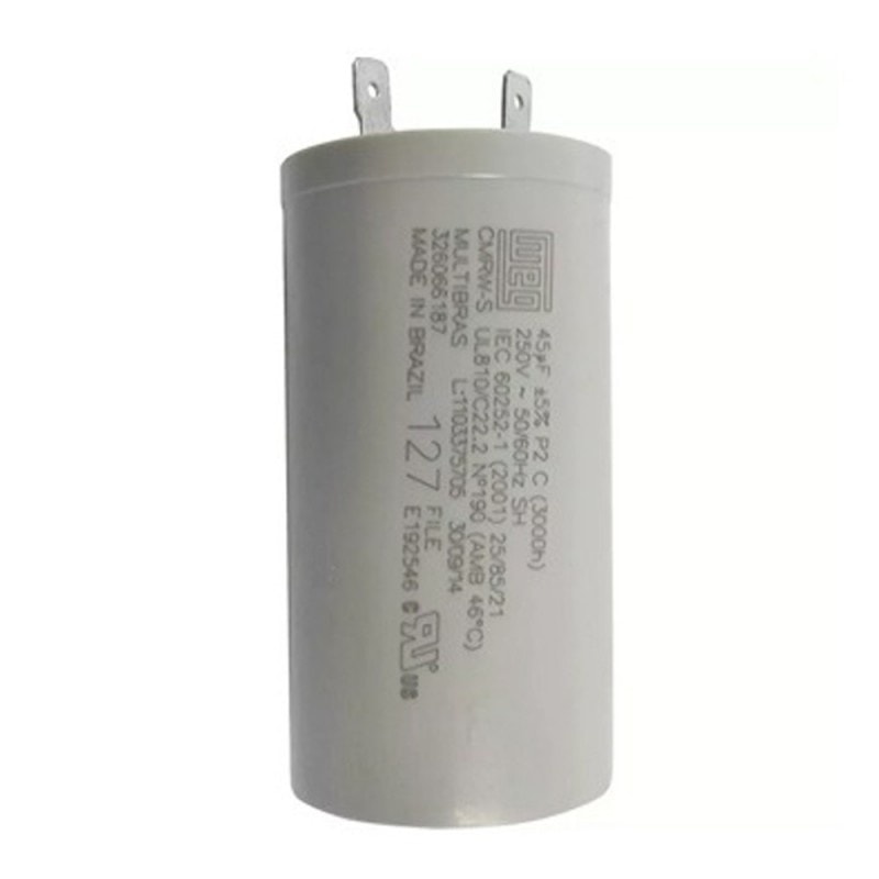 Imagem do Capacitor 45uf Lavadora Brastemp Consul 127v