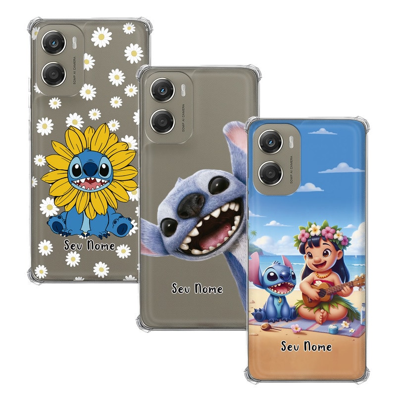 Imagem do Capinha Personalizada Stitch Para Motorola Moto G06 Com Nome