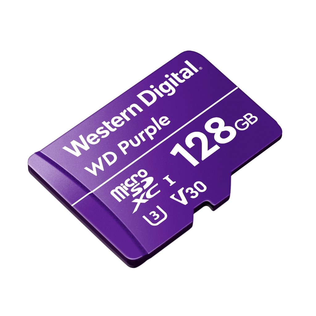 Imagem do Cartao De Memoria Micro Sd Intelbras Wd Purple 128gb 64tbw Cameras Monitoramento 24 7h