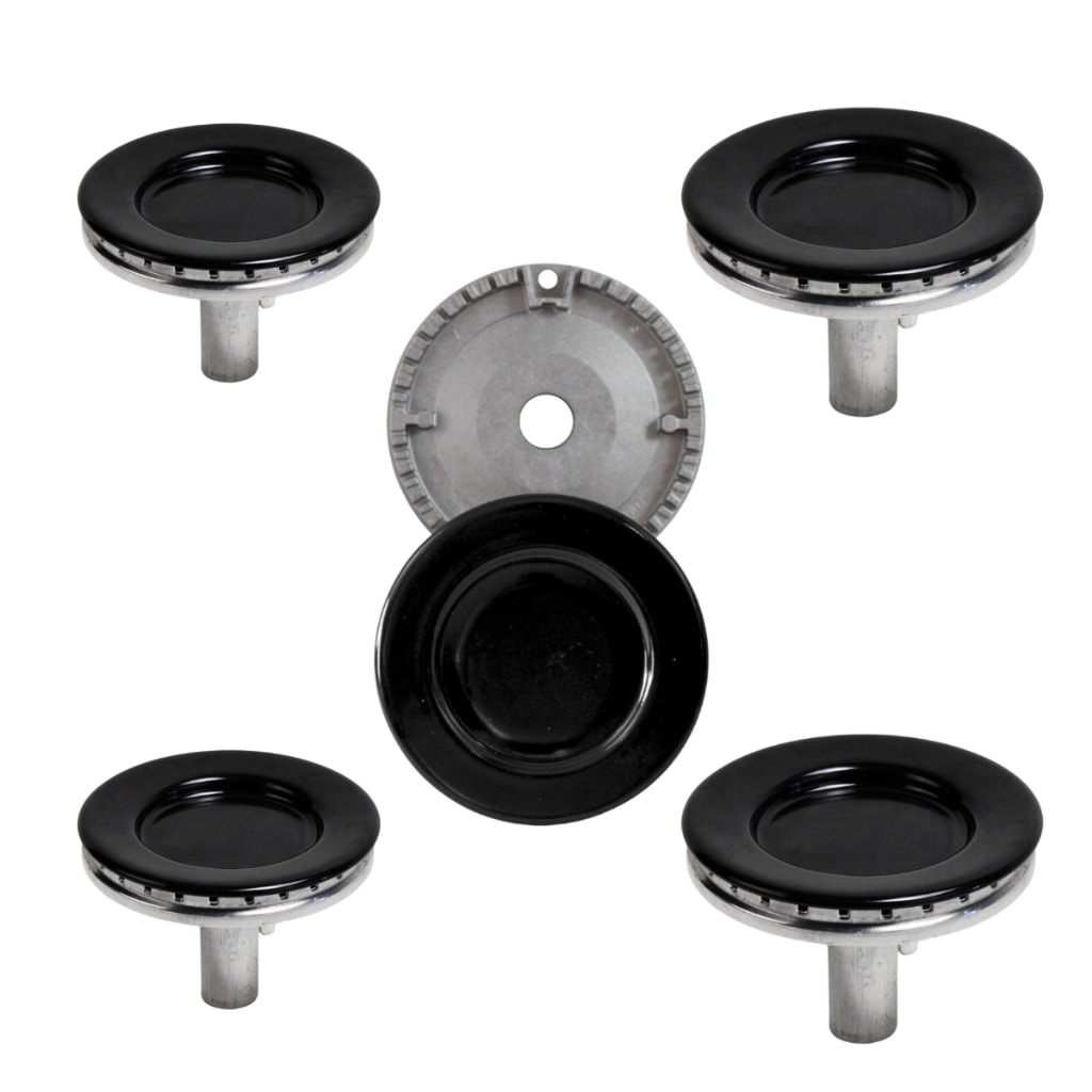 Imagem do Kit Queimadores Espalhadores Bocas Fogao Atlas Monaco Top Glass 5 Bocas