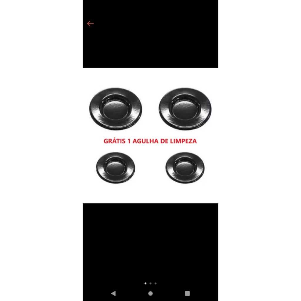 Imagem do Kit 4 Espalhadores Bocas Fogao Atlas Monaco Top Glass 4 Bocas