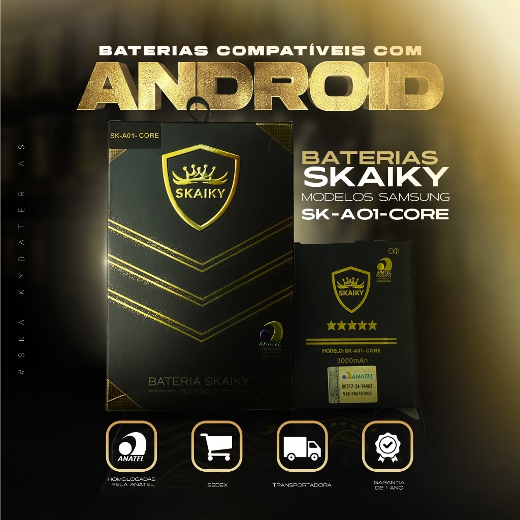 Imagem do Bateria Oficial Skaiky A01 Core Compativel Com Samsung A01 Core A013 Ba013aby