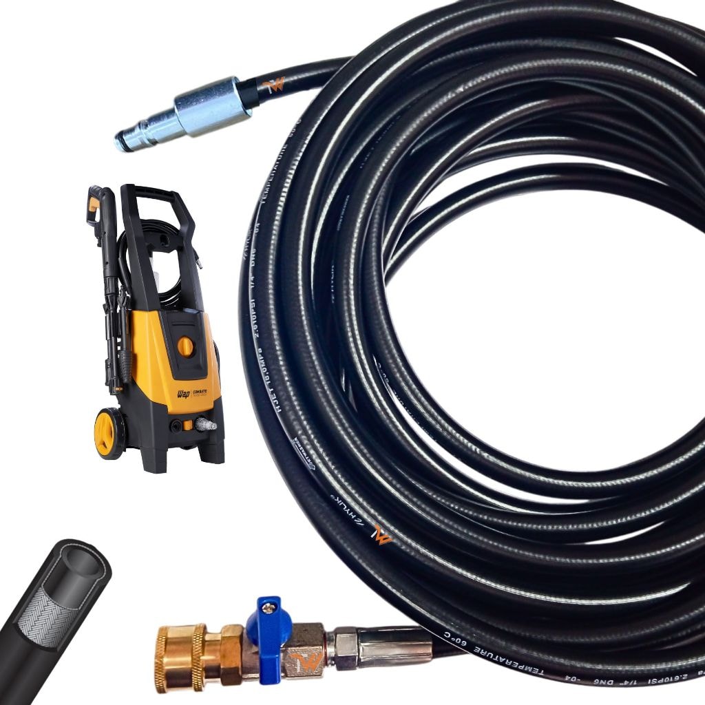 Imagem do Mangueira Trama De Aco Com Registro Engate Rapido Para Wap Combate Turbo 2600