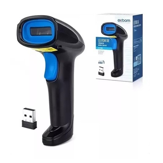 Imagem do Leitor Sem Fio Codigo De Barras Usb Bar Code Scanner Dande Boleto Ean Pdv Wireless De Mao