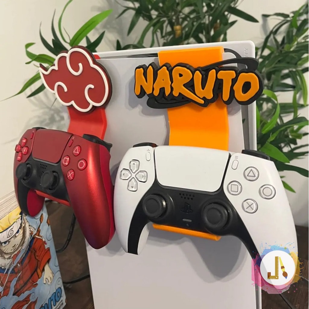 Imagem do Suporte Vertical Para Controle De Ps5 Naruto Akatsuki Anime Manga Naruto Geek