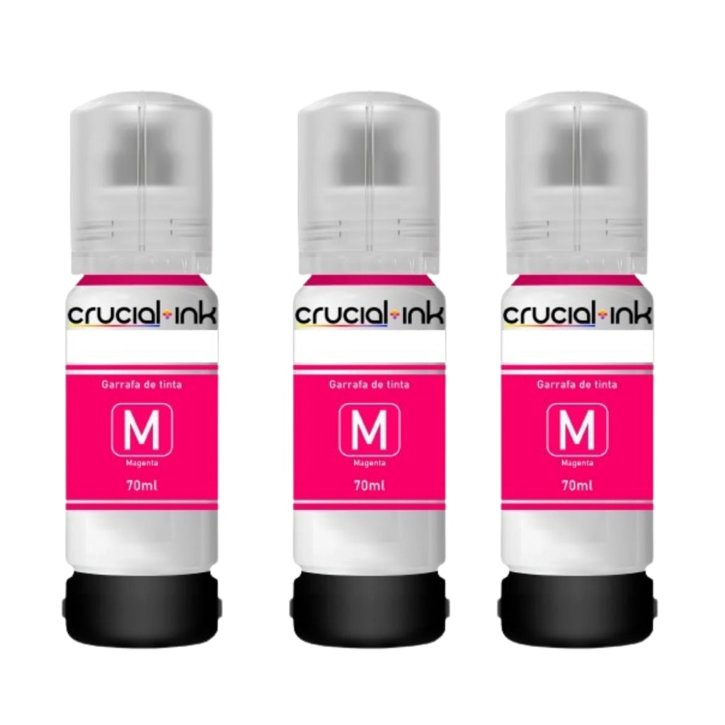 Imagem do Kit 3 Tintas Magenta Para Epson Color L3250 L3150 L1250 L3210 L3110 L5290