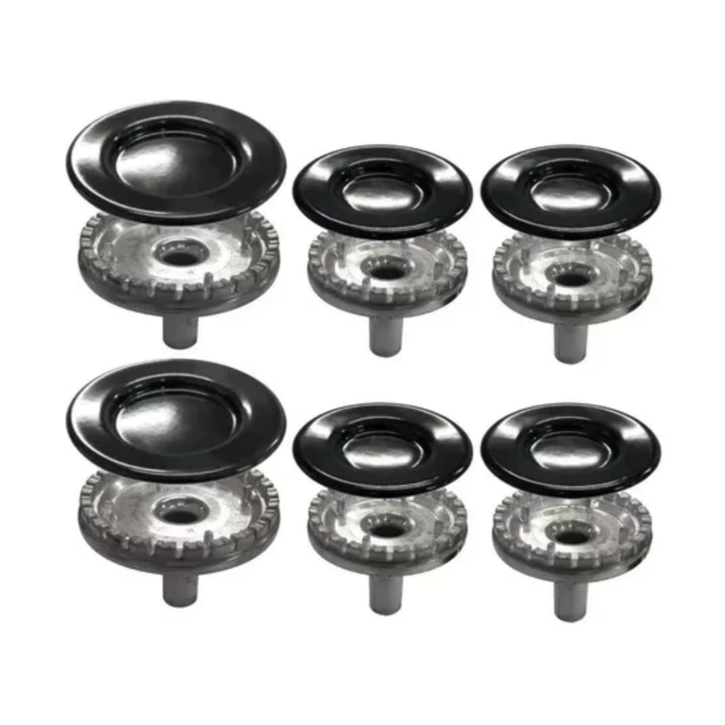 Imagem do Kit Espalhadores E Queimadores Fogao Atlas Atenas Agiles Glass 4 5 E 6 Bocas