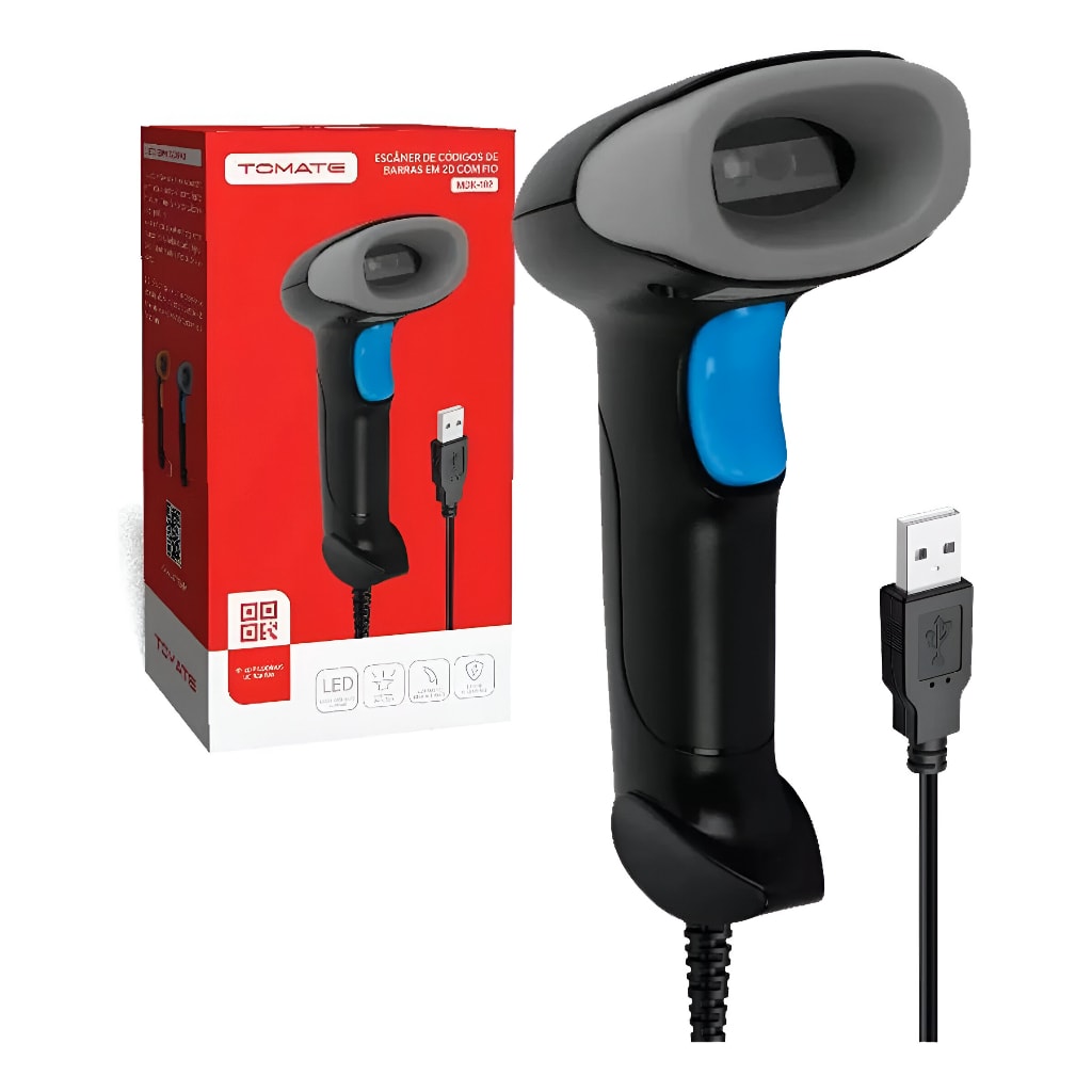 Imagem do Leitor De Codigo De Barras Com Fio Qr Code 2d Mdk102 Scanner Pc Acessorios Informatica Casa Notebook