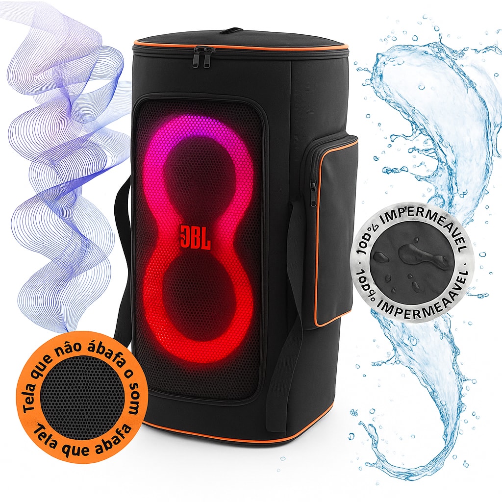 Imagem do Case Bolsa Bag Para Jbl Partybox Club 120 E 100 Resistente Abertura Frontal