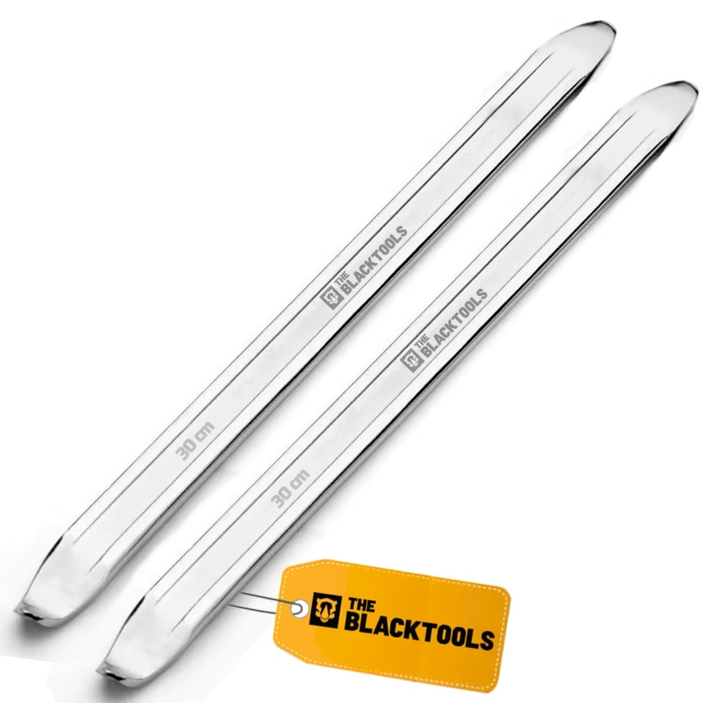 Imagem do Kit Par De Espatulas Borracheiro Chata Para Desmontar Pneus Carro Moto 30 Cm The Black Tools