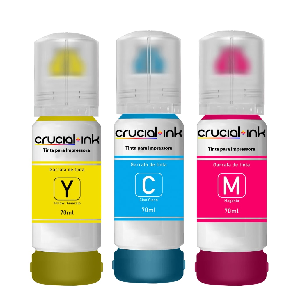 Imagem do Kit 3 Tinta Compativel Para Epson L3150 L3250 1110 L5190 L3110 L1250 Coloridos