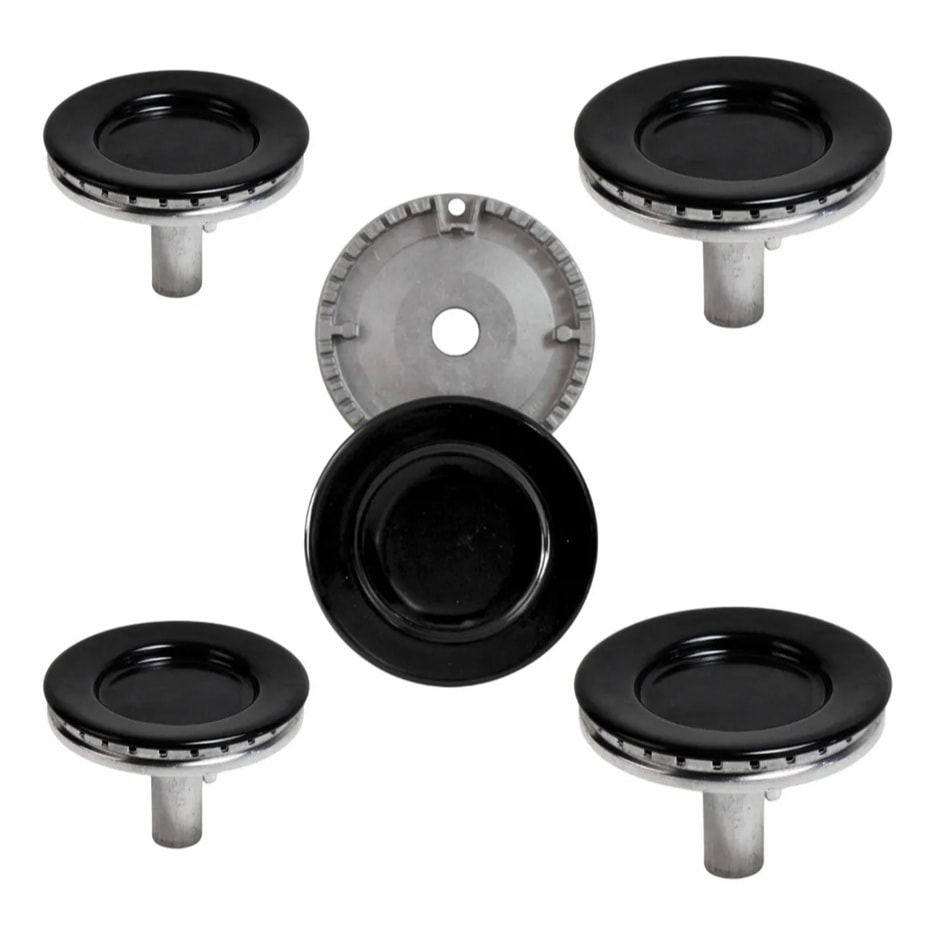 Imagem do Kit Espalhador E Queimador Fogao Atlas Monaco Top Glass 5 Bocas