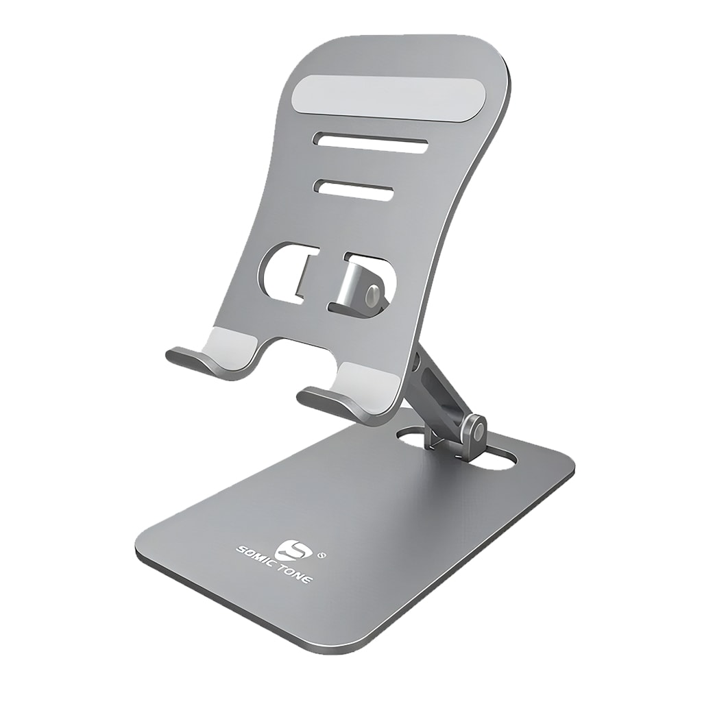 Imagem do Suporte De Mesa Para Celular E Tablet Resistente Em Aluminio Somic Tone