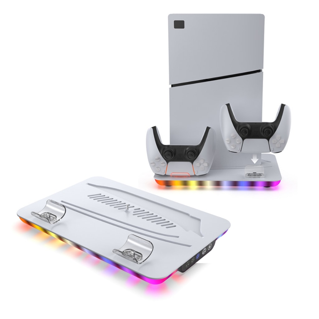 Imagem do Base Carregador De Controle Cooler Fone Suporte Multifuncional Para Ps5 Fat Slim Pro