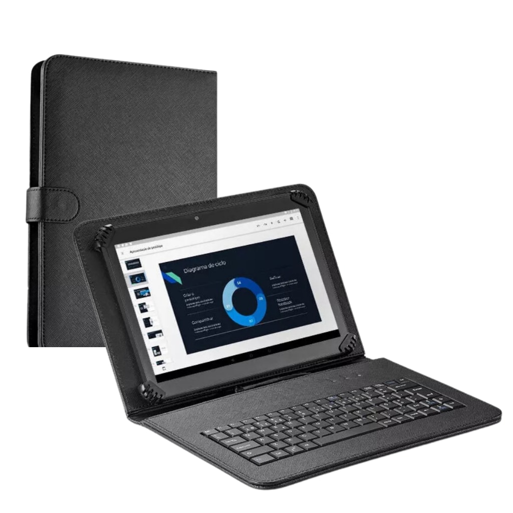 Imagem do Capa Com Teclado Tipo C Usb Para Tablet Positivo Vision Tab 7