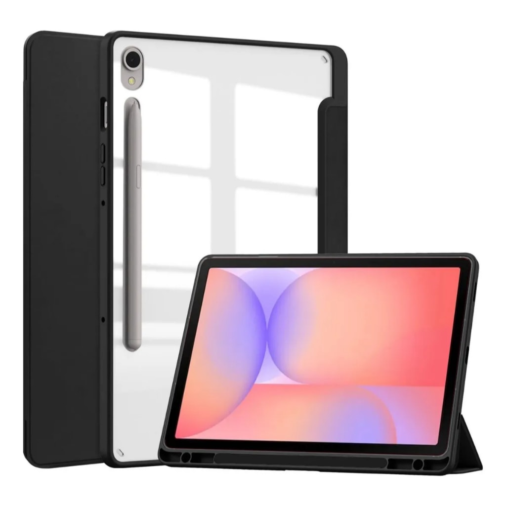 Imagem do Capa Case Acrilico Para Samsung Galaxy Tab S10 Fe Plus 13 1 Com Suporte Caneta