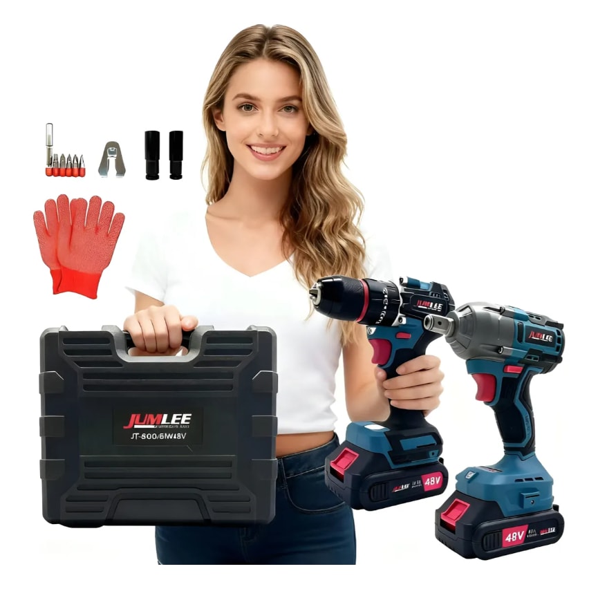 Imagem do Kit Chave De Impacto E Parafusadeira 48v Brushless Sem Fio A