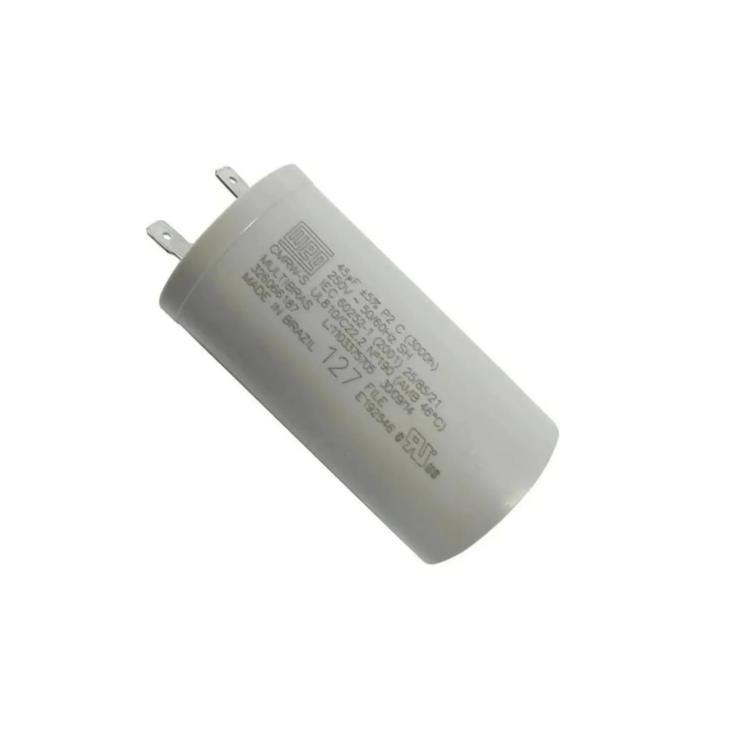 Imagem do Capacitor Lavadora Brastemp Ative 45uf 110v Bwb11 Bwl11 11kg