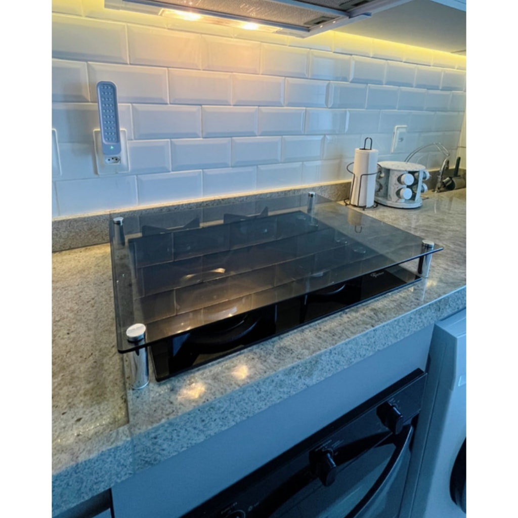 Imagem do Tampa Para Cooktop Fischer Fit Line 4 Bocas Vidro Temperado Cooktampa