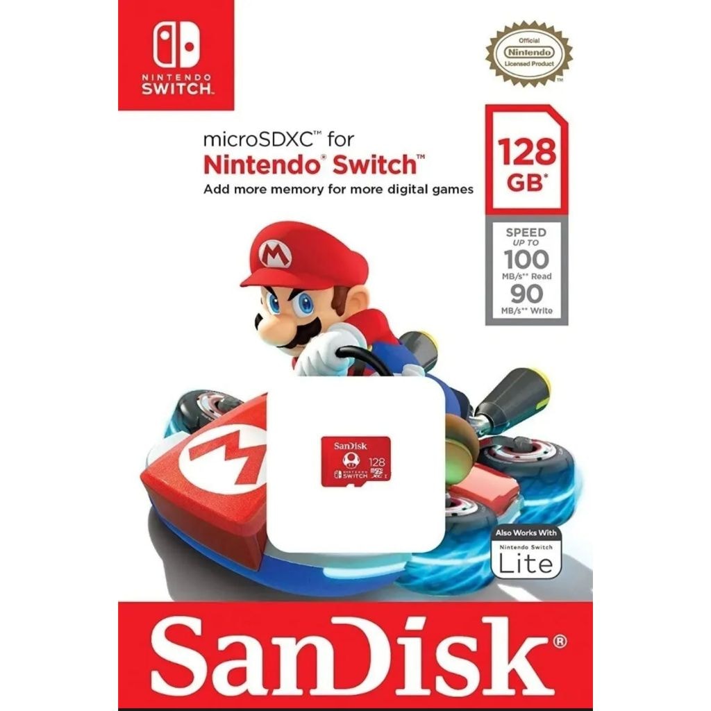Imagem do Cartao De Memoria Sandisk Microsdxc 128gb Para Nintendo Switch Classe 10