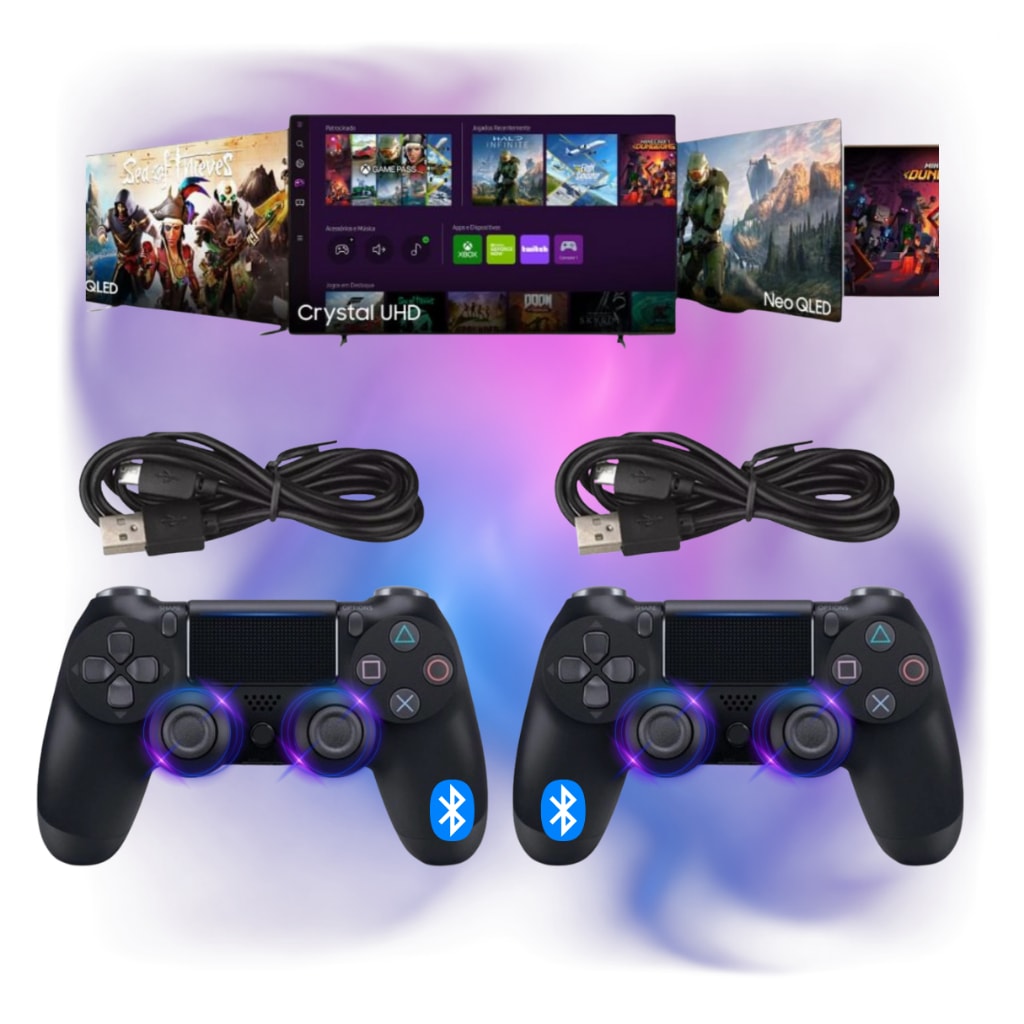 Imagem do Kit 2 Controles Para Tv Samsung Gaming Hub Game Pass Xbox