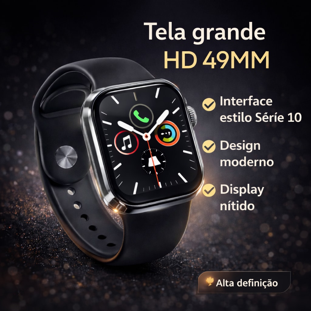Imagem do Smartwatch S10 Pro 49mm Atende Ligacoes Bluetooth Whatsapp Android Iphone