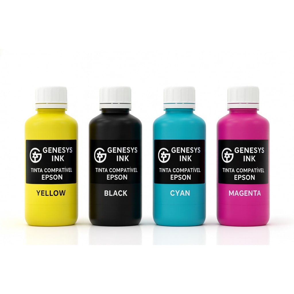 Imagem do Kit 4 Tinta Compativel Epson Ecotank L1250 Genesys Ink 4x100ml