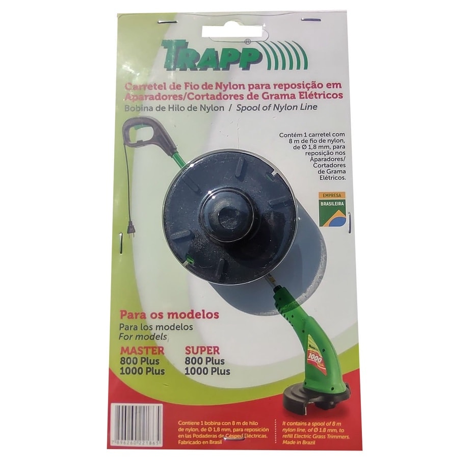 Imagem do Refil Carretel Com Fio De Nylon Para Apradores De Grama Trapp Master 800 Plus 1000 Plus