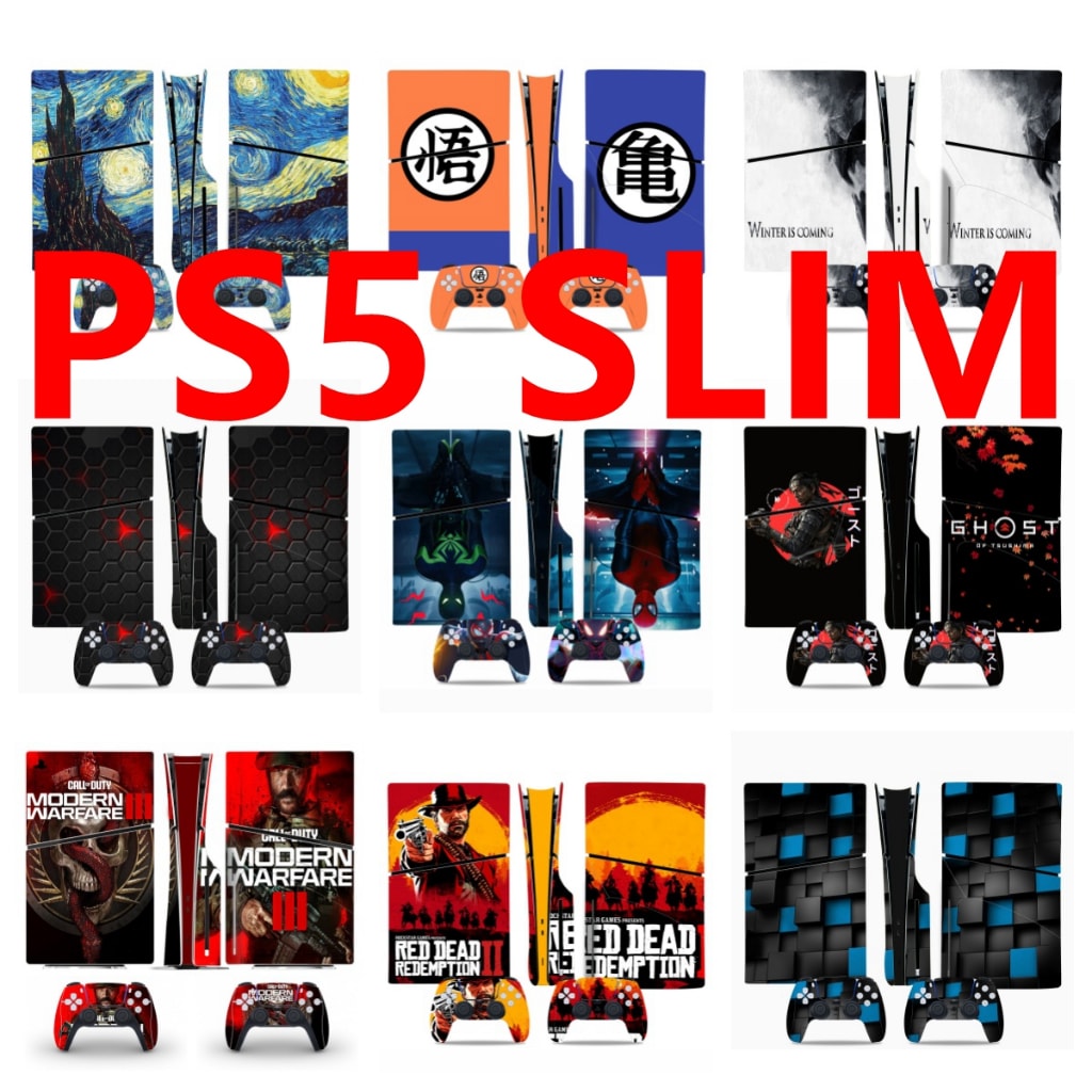 Imagem do Adesivo De Pele De 50 Cores Compativel Com Sony Playstation 5 Slim Disc E Edicao Digital Decalque De Vinil Conjunto Comp