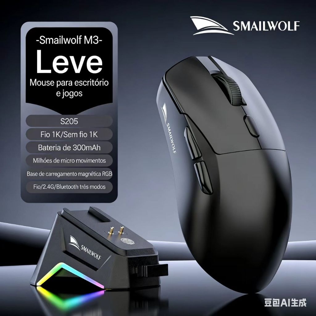 Imagem do Smailwolf X11 Mouse 1 1 Attack Shark X11 Com Paw3311 Para Jogos