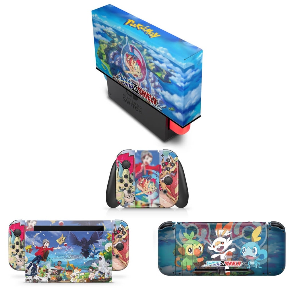 Imagem do Capa Anti Poeira E Skin Nintendo Switch Pokemon Sword And Shield