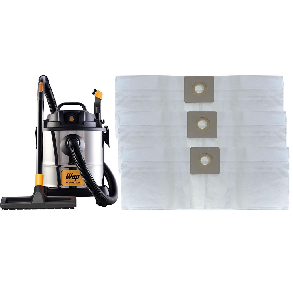 Imagem do Kit 3 Sacos Descartaveis Aspirador Po Wap Gtw Inox 20