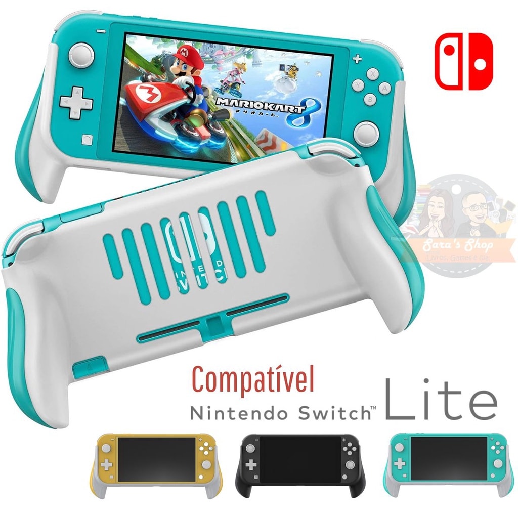 Imagem do Case Grip Ergonomica Para Nintendo Switch Lite Capa Protetora