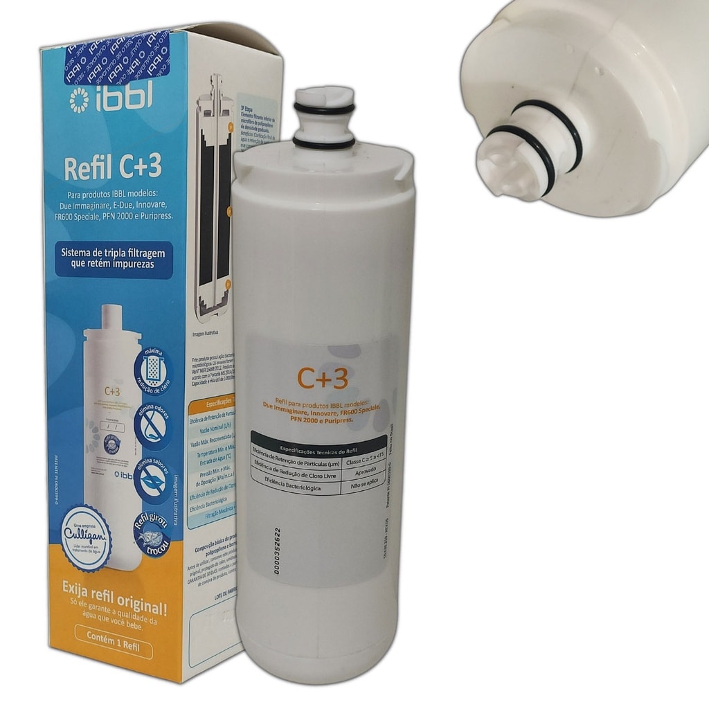 Imagem do Filtro Refil Purificador Bebedouro De Agua C 3 Ibbl Fr600 Vela Atlantis Immaginare Speciale Due