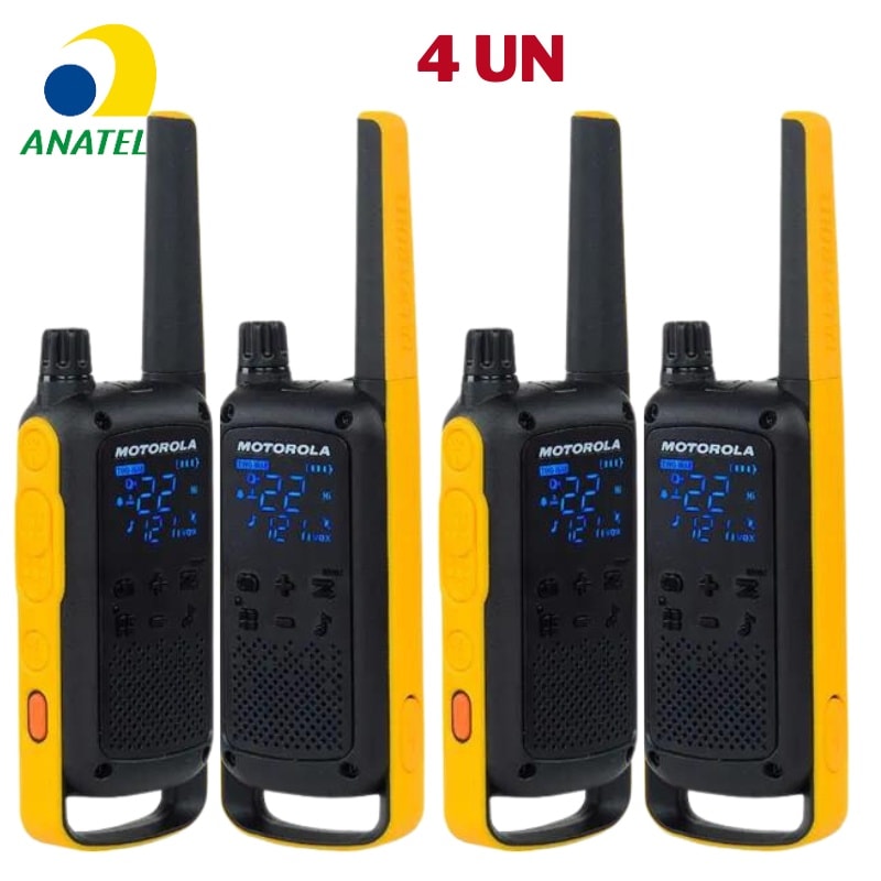 Imagem do Kit 4x Radio Comunicador Motorola T470br 35km Ht Talkabout