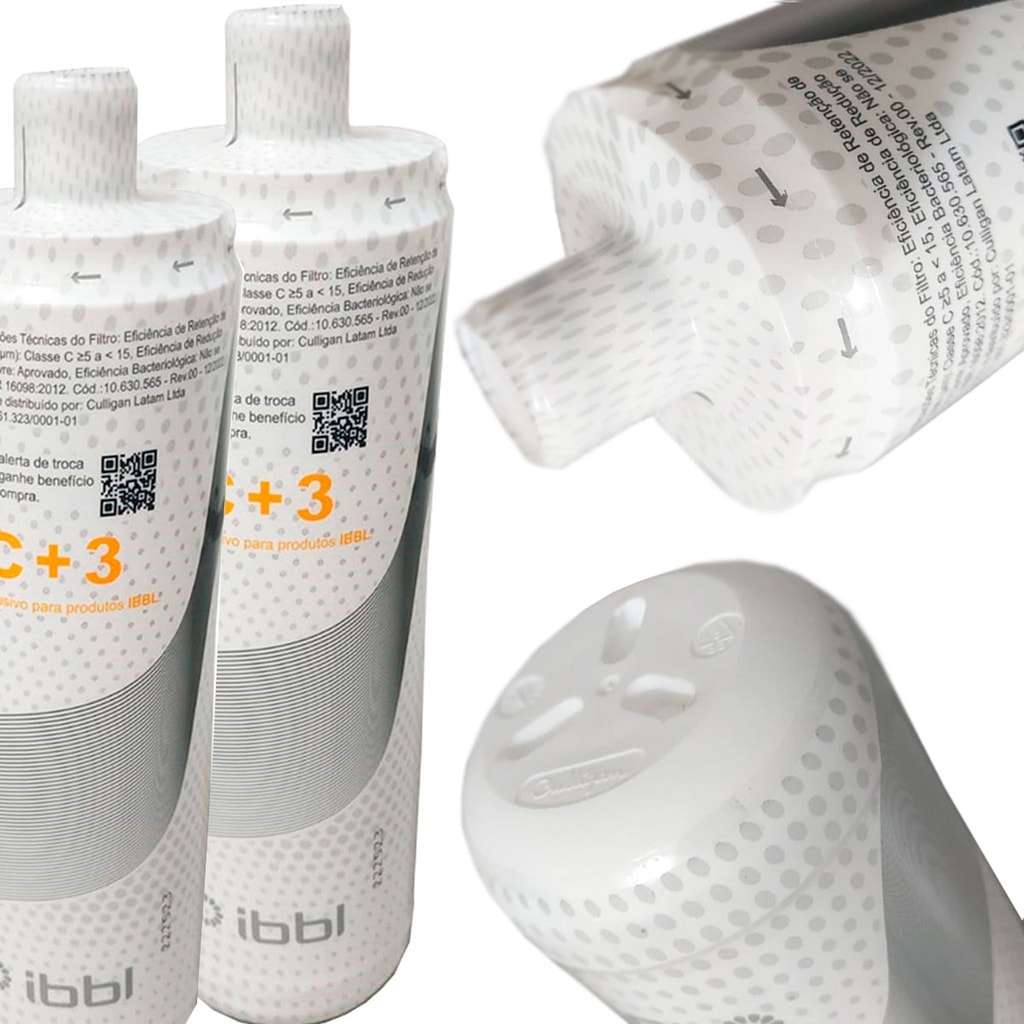 Imagem do Kit 2 Filtro Refil Ibbl Natural C 3 Purificador Agua Due Fr600 Atlantis Immaginare Speciale