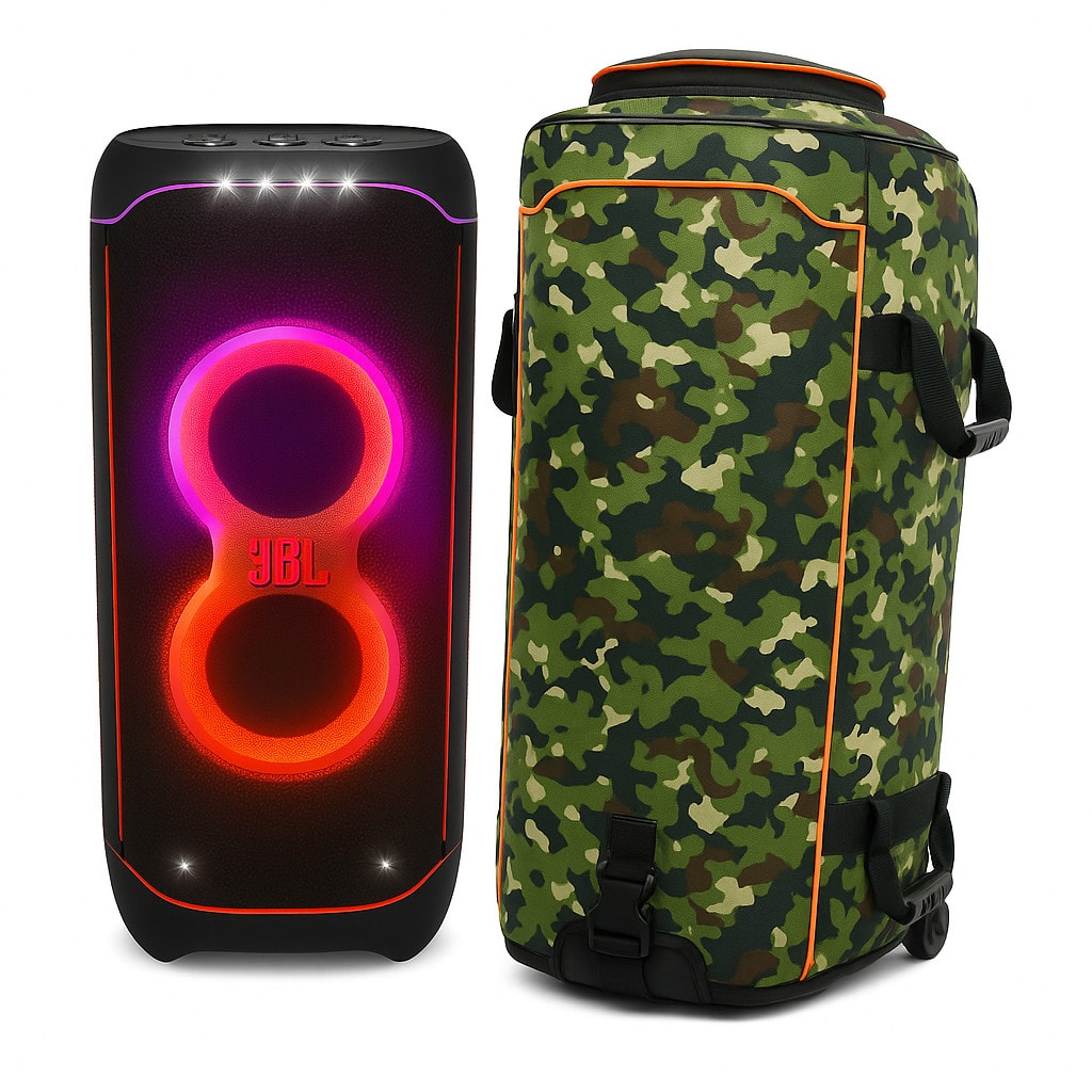Imagem do Case Bolsa Capa Jbl Partybox Ultimate Espumada Camuflada
