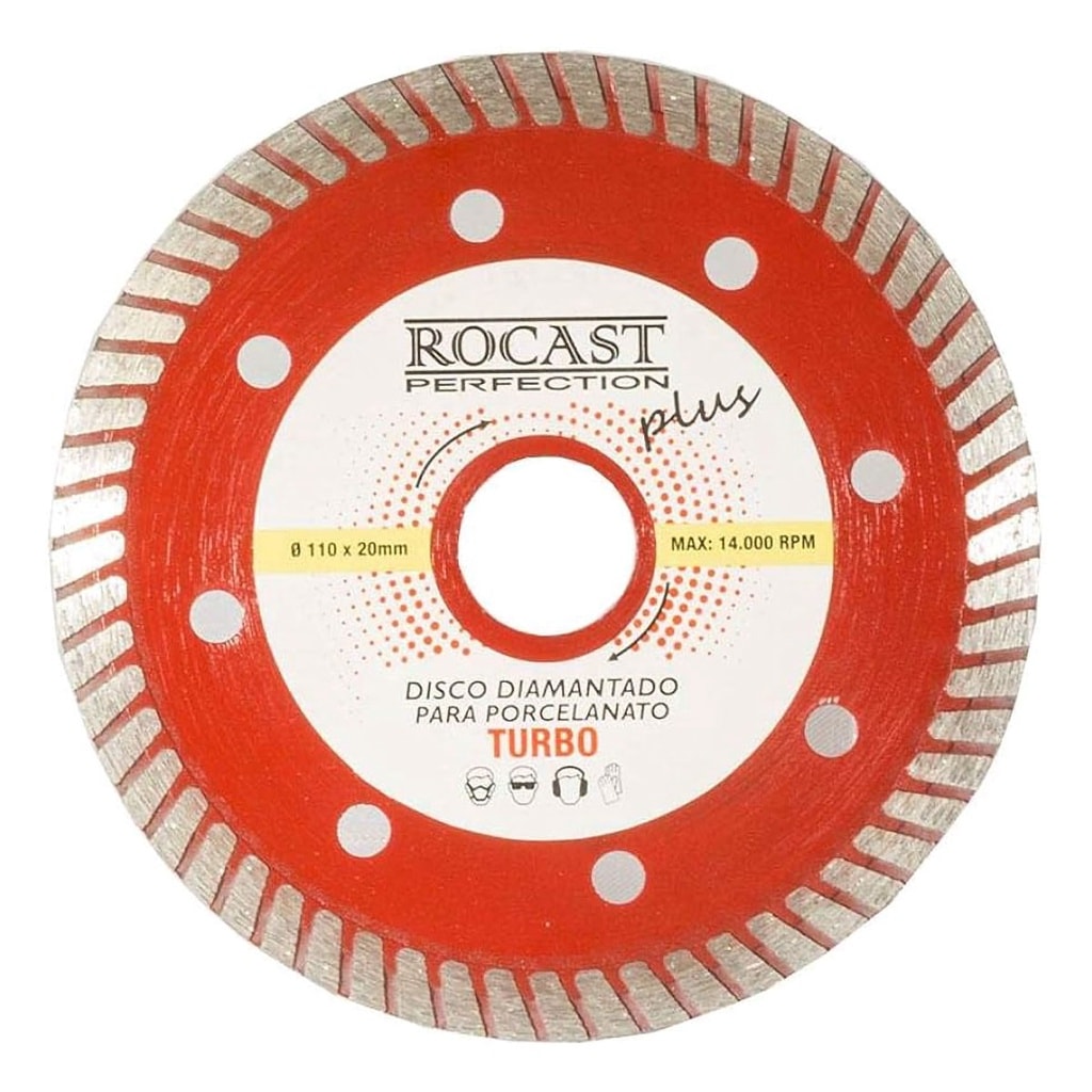 Imagem do Disco Diamantado Turbo Extrafino Plus Porcelanato 110x20mm 34 0015 Rocast