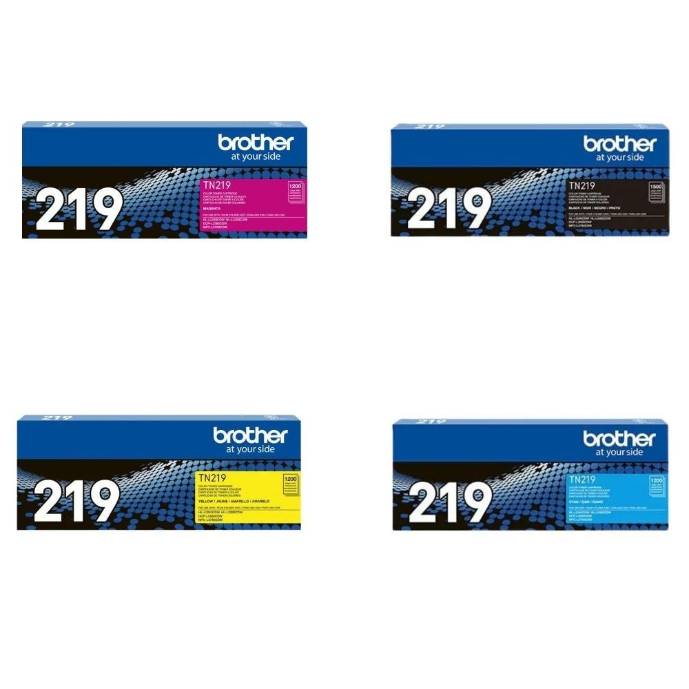 Imagem do Kit 4 Toners Tn219 Brother Dcpl3560cdw Hll3240cdw