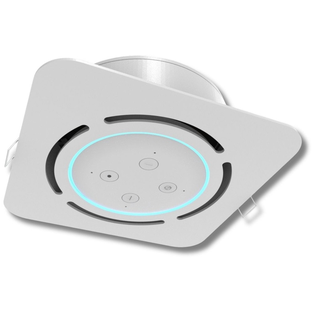 Imagem do Suporte Quadrado Embutir Para Alexa Echo Dot 3 Teto Branco