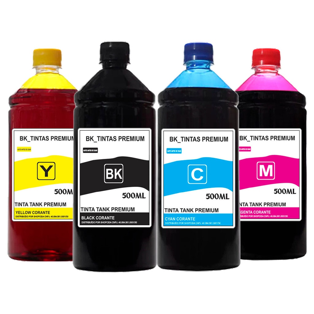 Imagem do 4x 500ml Tinta Compativel Impressora Epson L5190 L5590 L1250 L3250 L3210 L3150