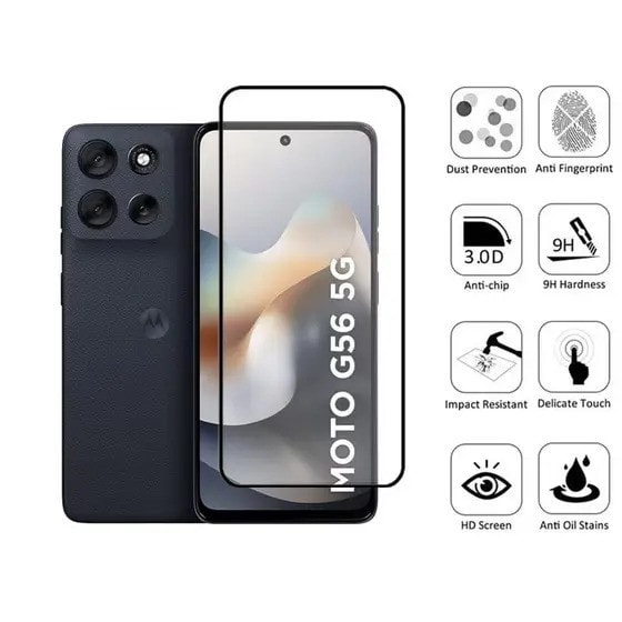 Imagem do Pelicula 3d Vidro Temperado Para Novo Motorola Moto G56 5g Tela 6 7