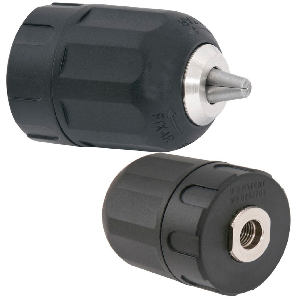 Imagem do Kit Mandril 1 4 Ate 10mm Com Adaptador Para Chave De Impacto 1 2 Pol The Black Tools