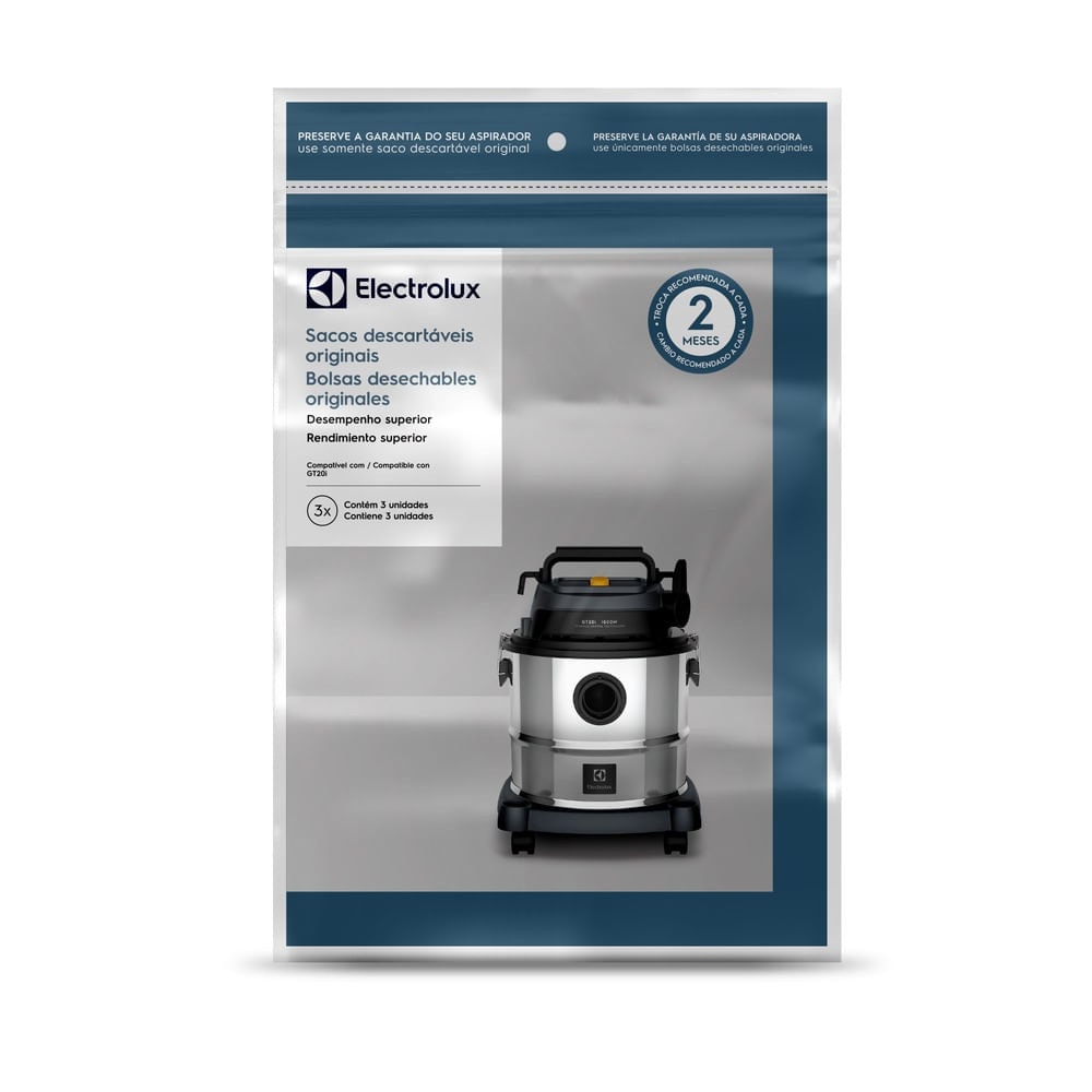 Imagem do Kit 3 Sacos De Aspirador De Po Electrolux Gt20i