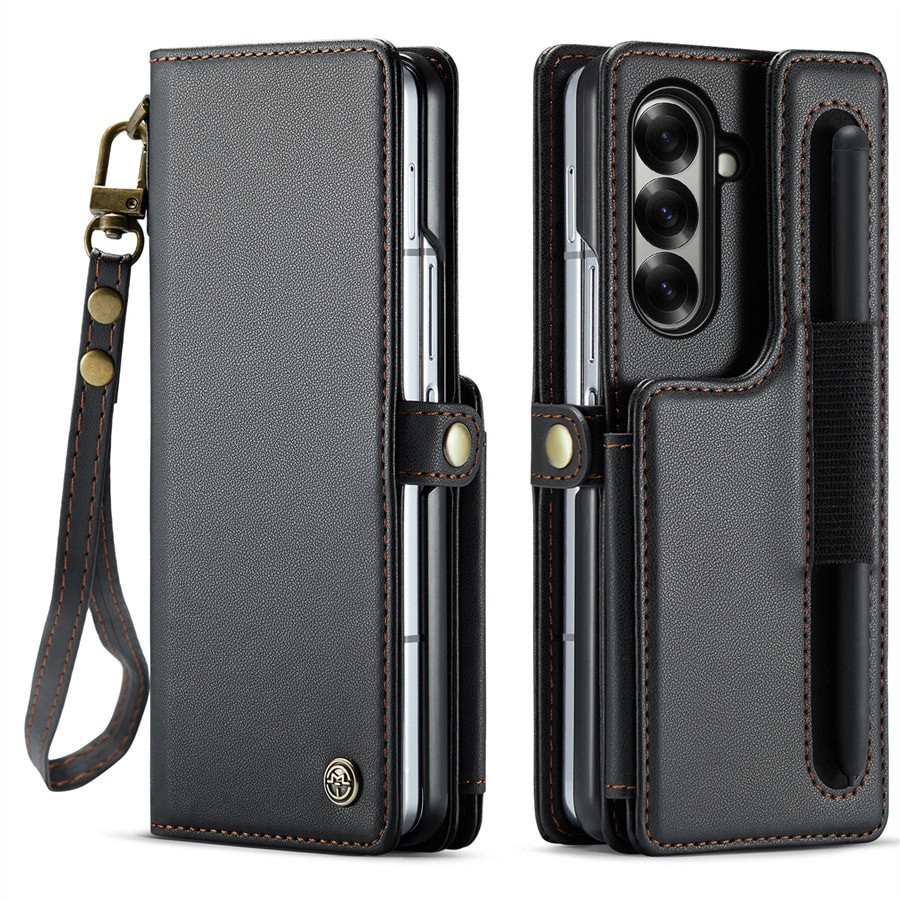 Imagem do Capa Capinha Couro Carteira Para Samsung Galaxy Z Fold 7 6 Case