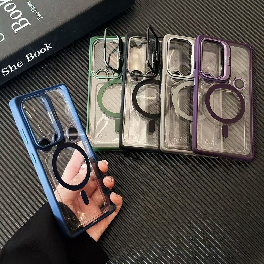Imagem do Capa Case Protetora C Magsafe Translucida Para Samsung Galaxy S23 S24 S25 Ultra Plus Com Lente De Metal