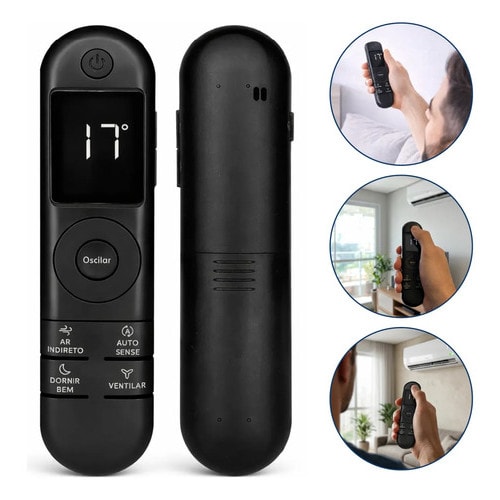 Imagem do Controle Remoto Para Ar Condicionado Compativel Electrolux Color Adapt Preto